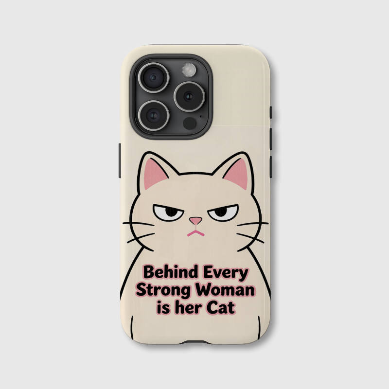 Magnetic Cat Phone Case - Gift for Strong Women & Cat Lovers