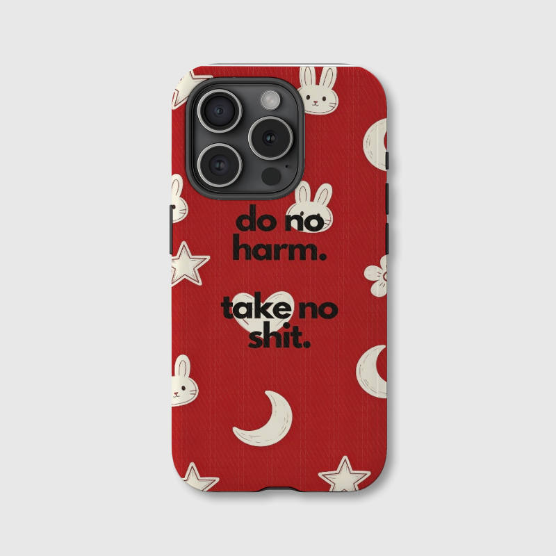 Magnetic 'Do No Harm' Bunny Phone Case - Gift for iPhone