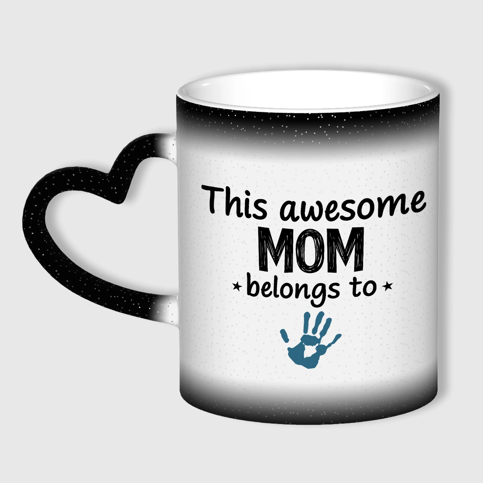 Starry Sky Color Changing Mug with Heart Handle for Mom Mother's Day Birthday Gift