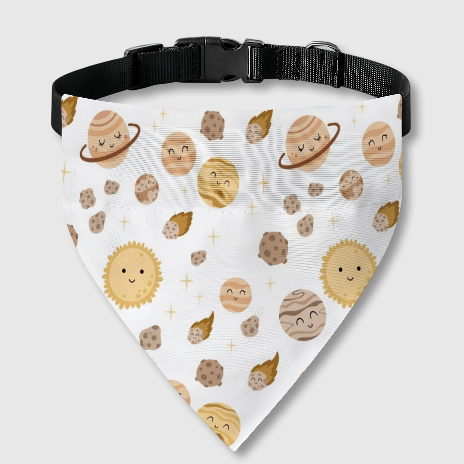 Cute Solar System Pet Bandana for Dogs Cats Daily Gift