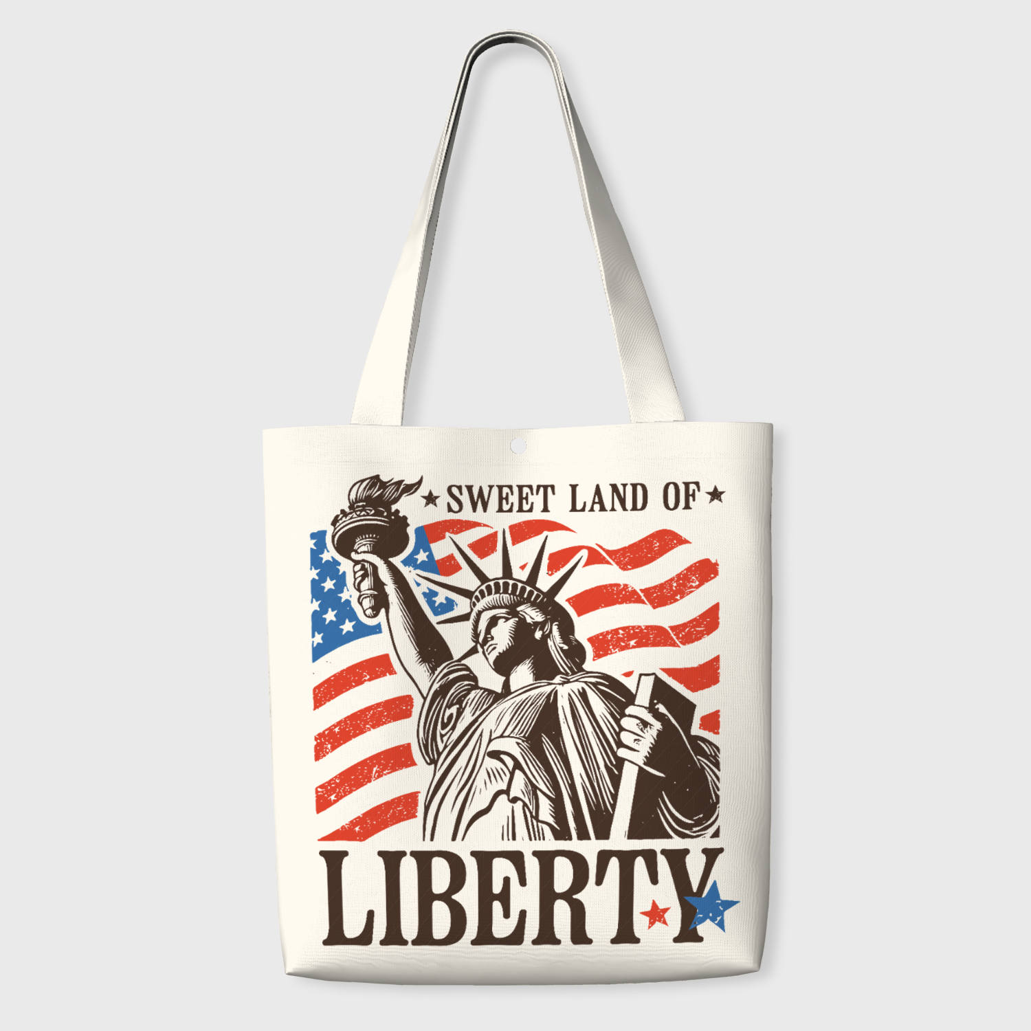 USA Flag Statue of Liberty Tote Bag for Patriotic Daily Use