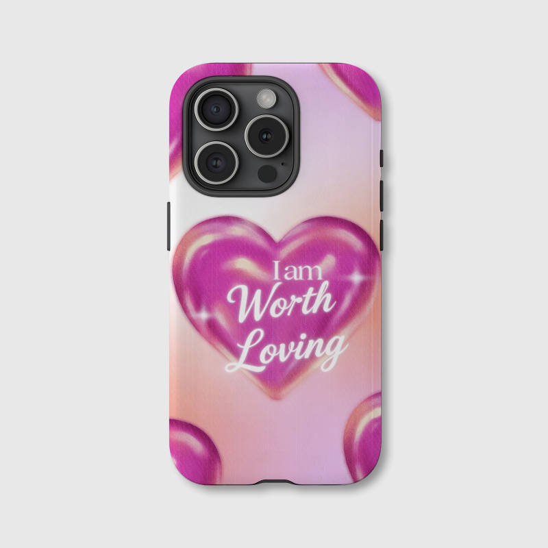 Self Love Pink Heart Magnetic Phone Case for Women Birthday & Holiday Gifting