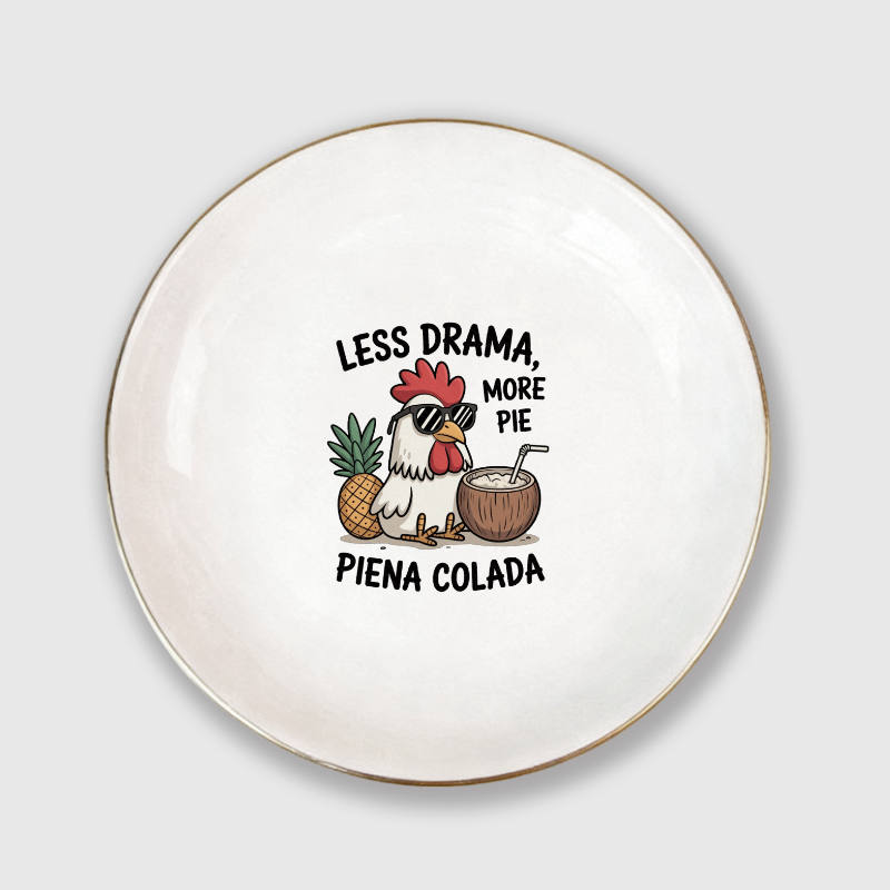 Funny Chicken Pun Jewelry Tray for Friend Summer Gift