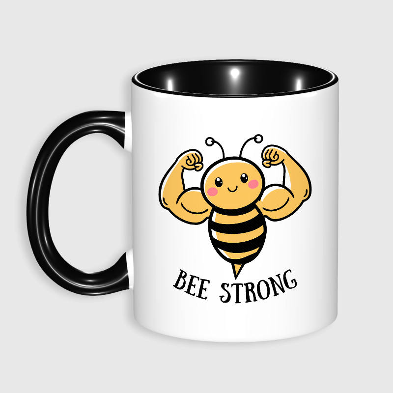 Funny Bee Strong Pun Mug for Fitness Lovers Gift