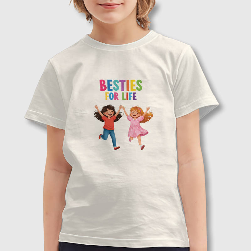 Besties For Life Kids Graphic Tee for Friendship Gifts
