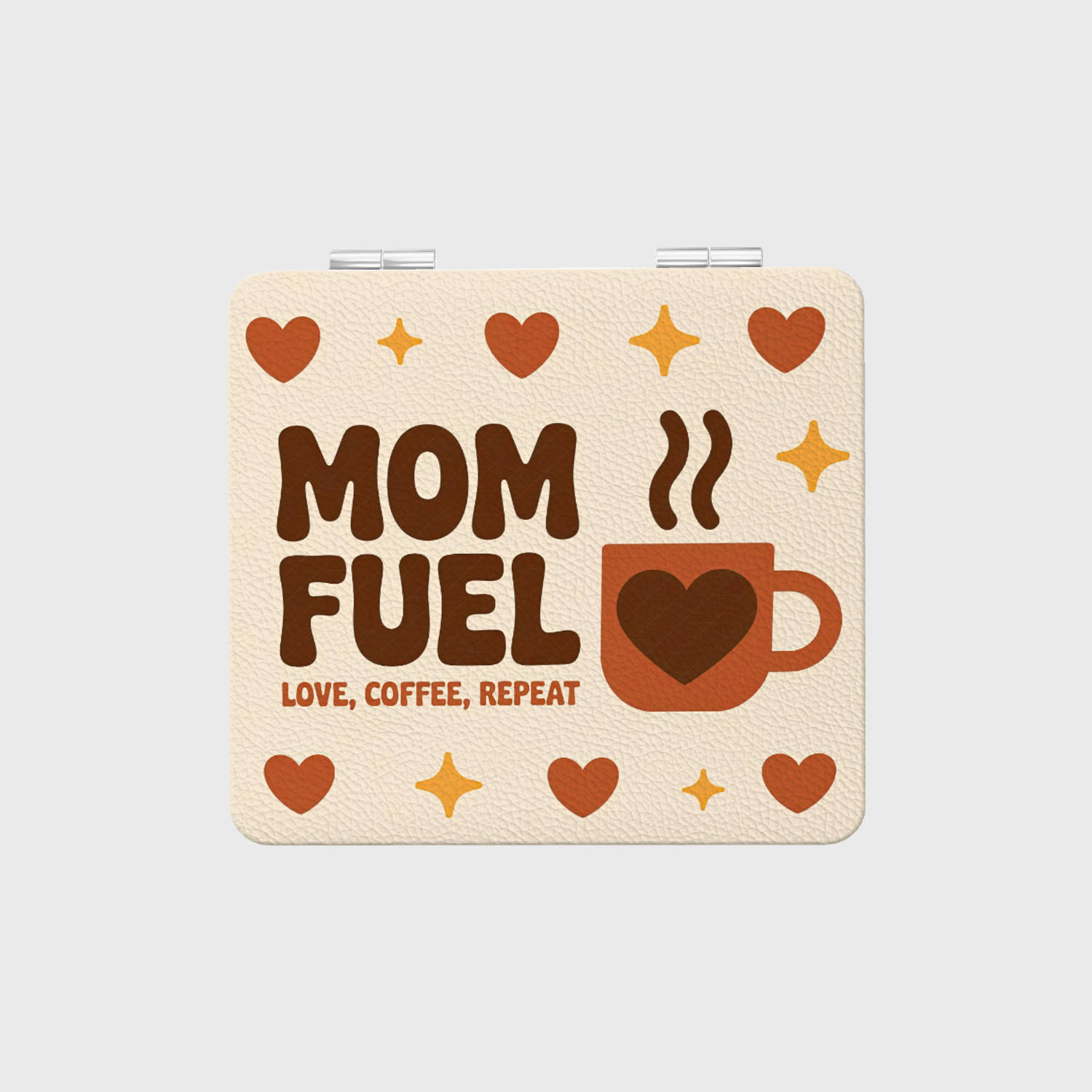 Mom Fuel Square Pocket Makeup Mirror Cute Thoughtful Gift for Mother's Day Birthdays