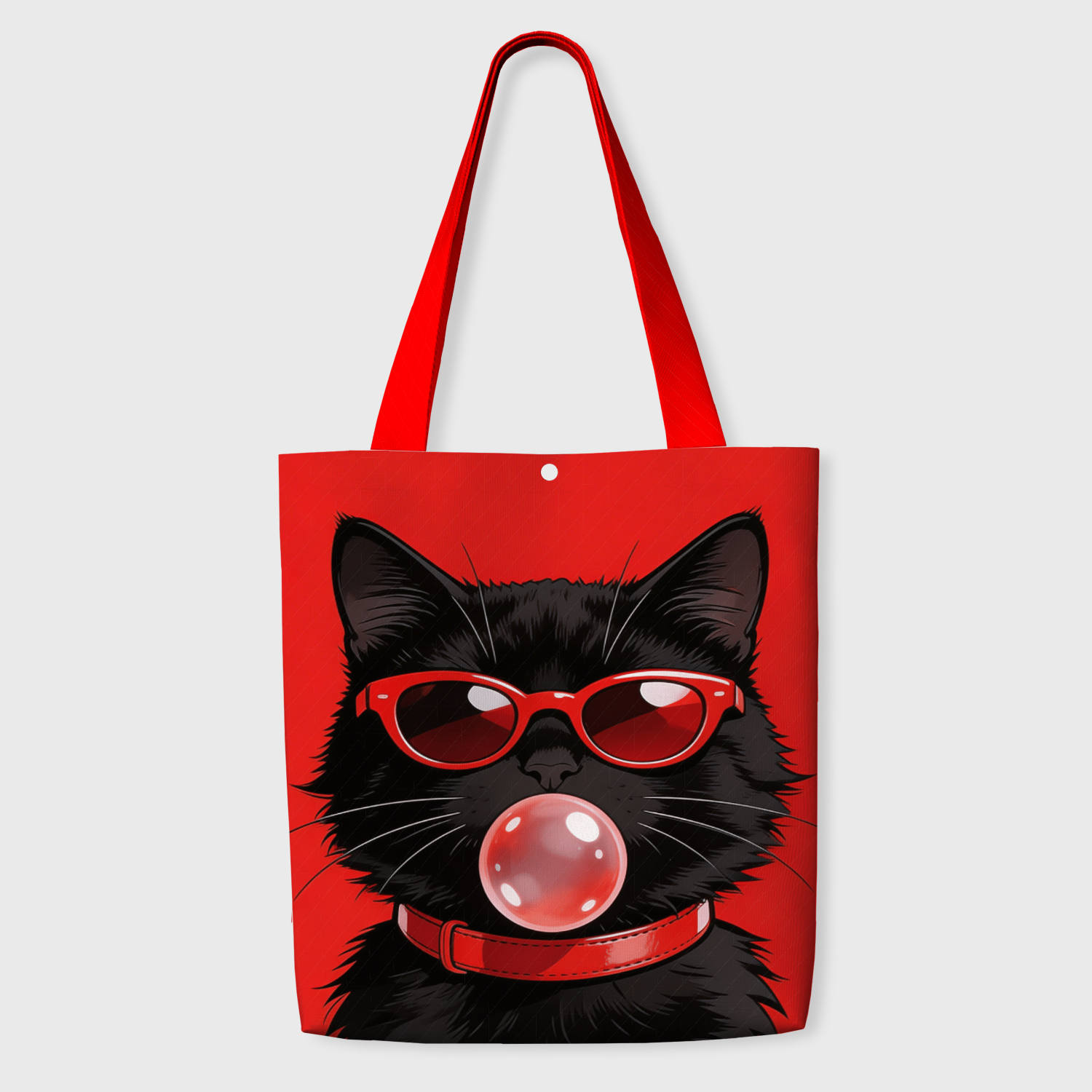 Funny Black Cat Tote Bag for Cat Lovers Daily Use