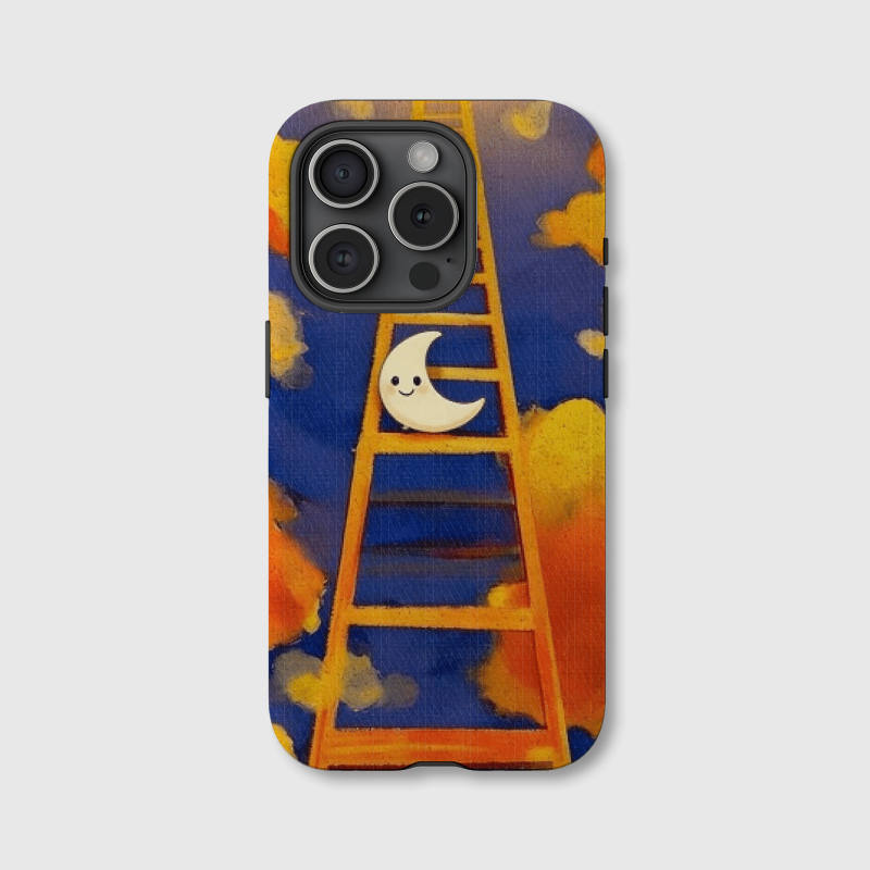 Cute Smiling Moon Ladder Magnetic iPhone Case Ideal Gift for Friends Birthdays Holidays