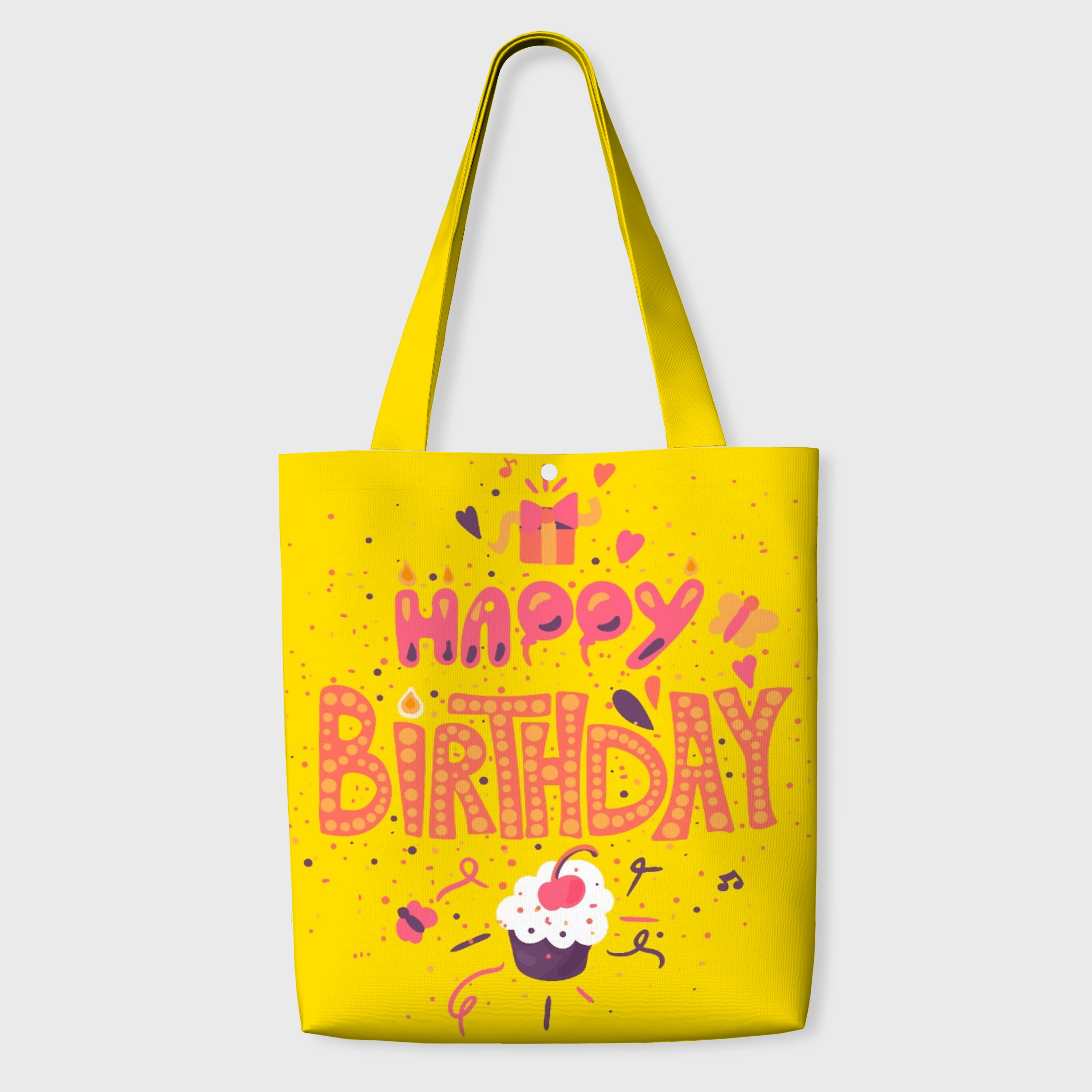 Happy Birthday Graphic Tote Bag for Birthday Gifts