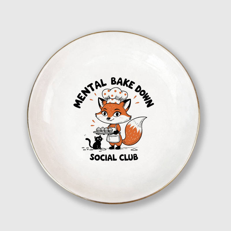 Funny Fox Baking Quote Ceramic Trinket Dish for Bakers Gift