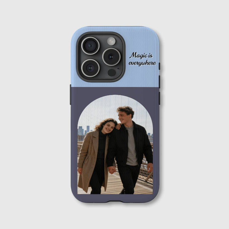 Custom Photo Quote MagSafe iPhone Case for Couple Anniversary Gift