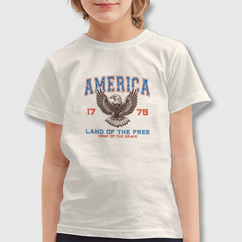 1776 American Eagle Kids Tee for 250th Anniversary Celebrations