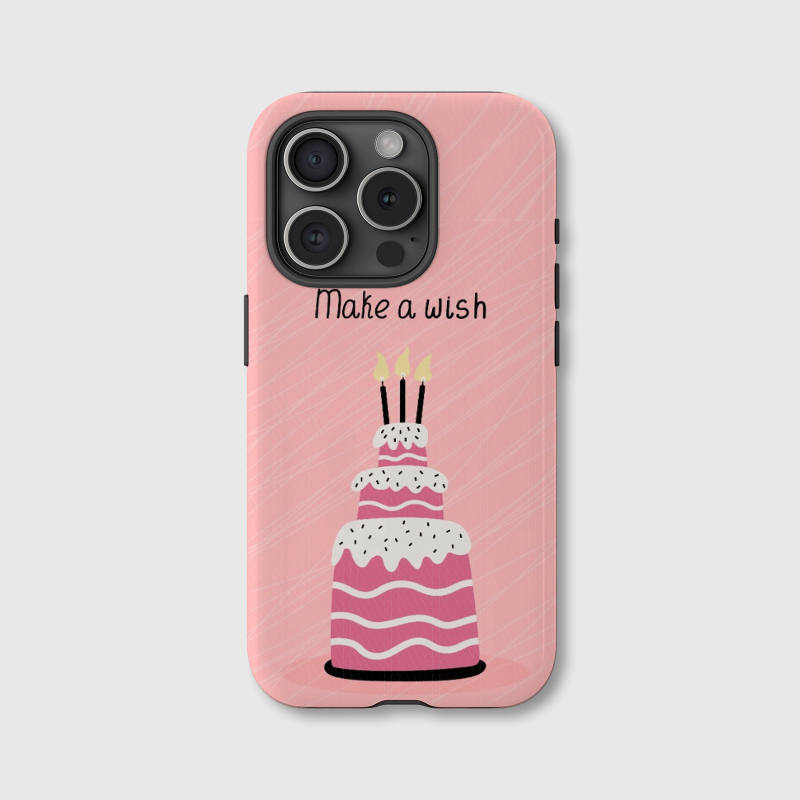 Birthday Cake Magnetic Phone Case Cute Make a Wish Gift for Friends & Family Birthdays
