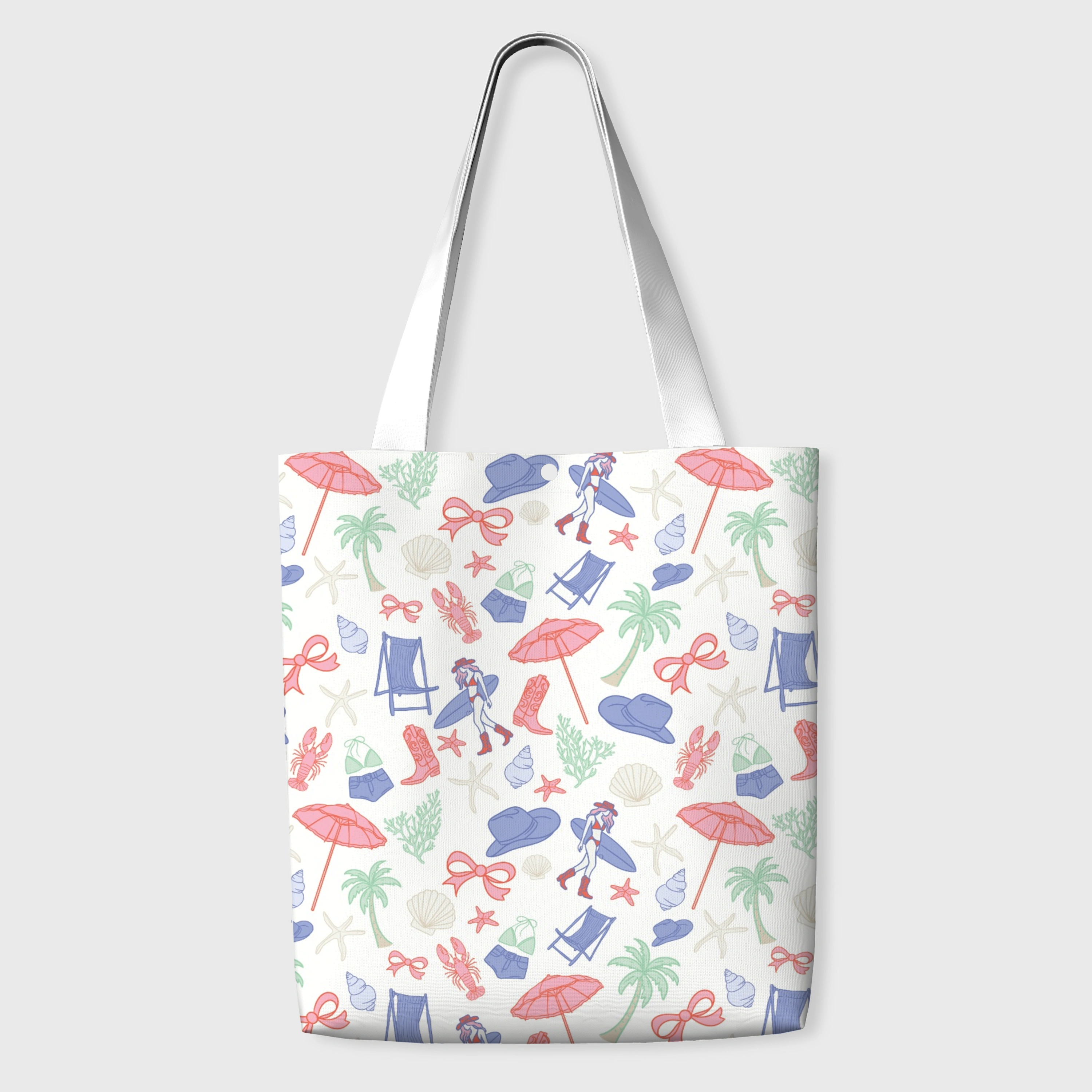 Coastal Cowgirl Print Tote Bag for Summer Use