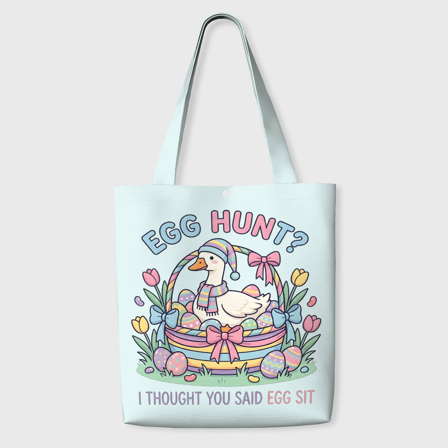 Funny Easter Goose Pun Tote Bag for Easter Gift Daily Use