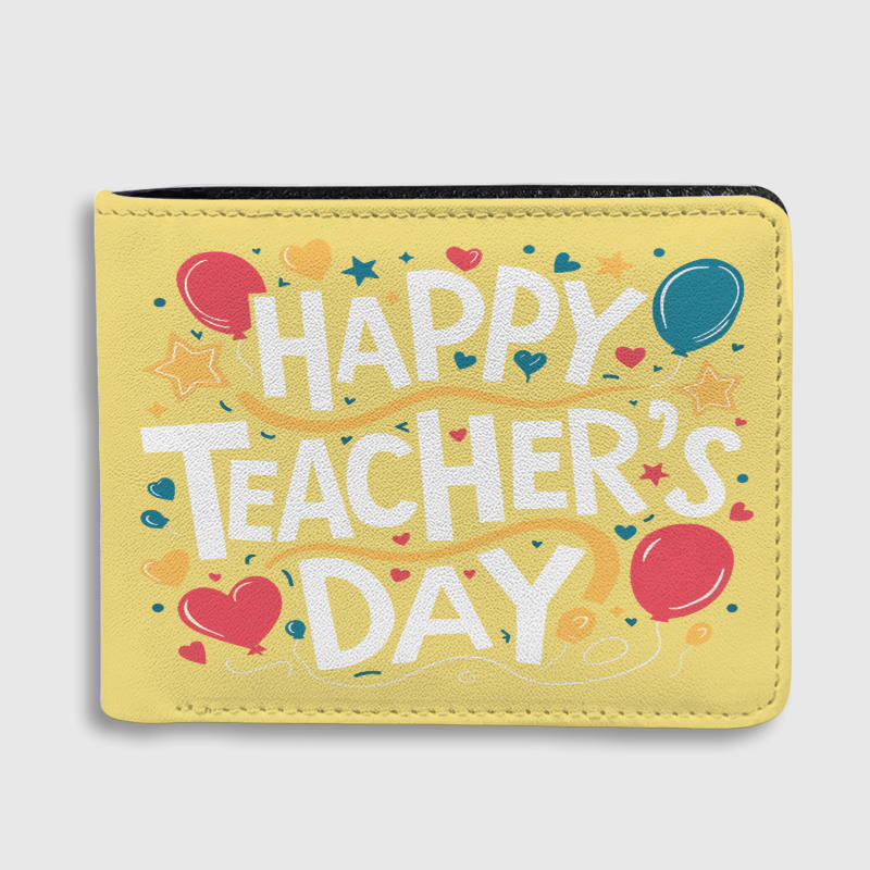 Happy Teacher's Day Bifold Wallet for Teachers, Thoughtful Appreciation Gift