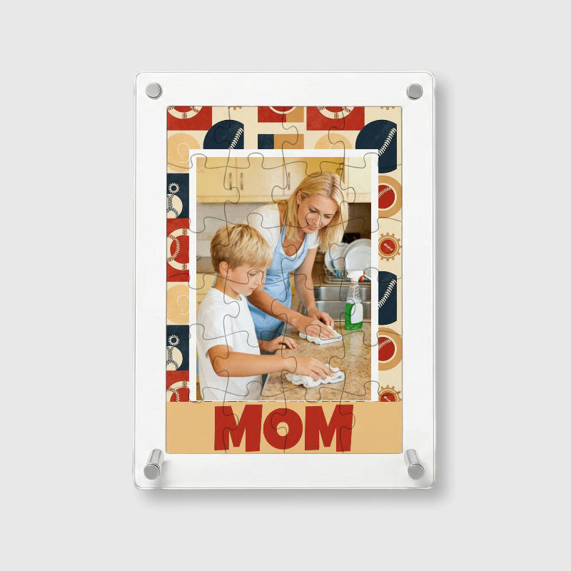 Custom MOM Photo Acrylic Puzzle for Mom Mother's Day Gift