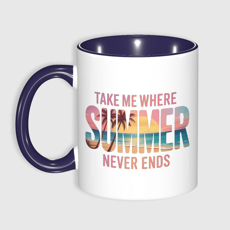 Summer Beach Quote Coffee Mug for Summer Lovers Daily Use