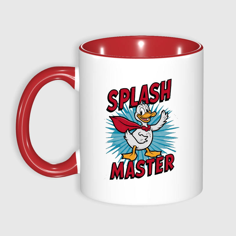 Funny Splash Master Duck Ceramic Mug for Duck Lovers Gift