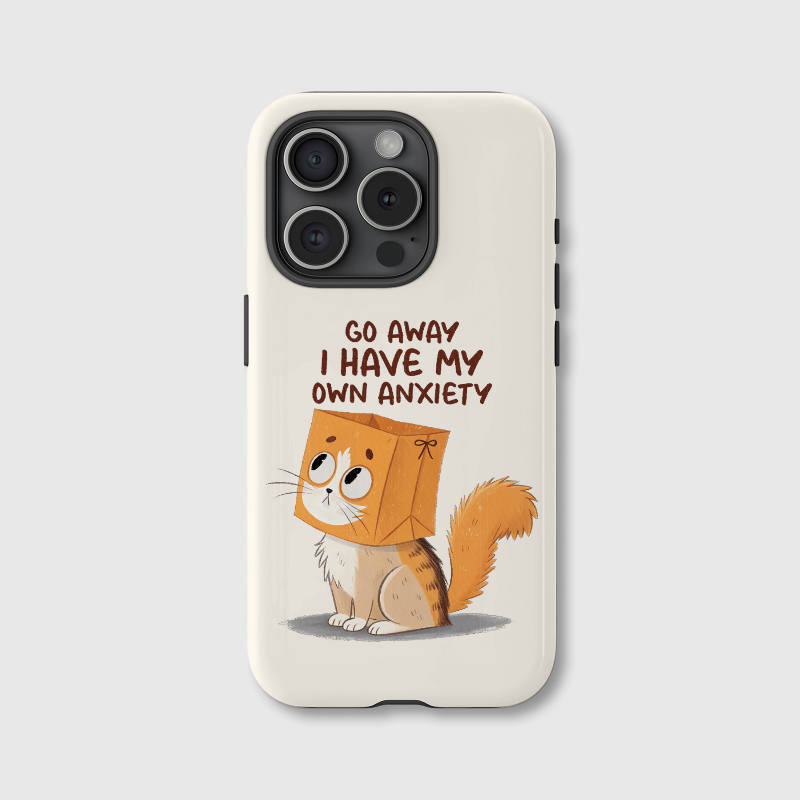Funny Anxious Cat Magnetic Phone Case for Pet Lovers Daily Use