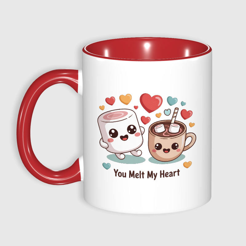 Cute Marshmallow Coffee Mug for Couple Valentine Gift