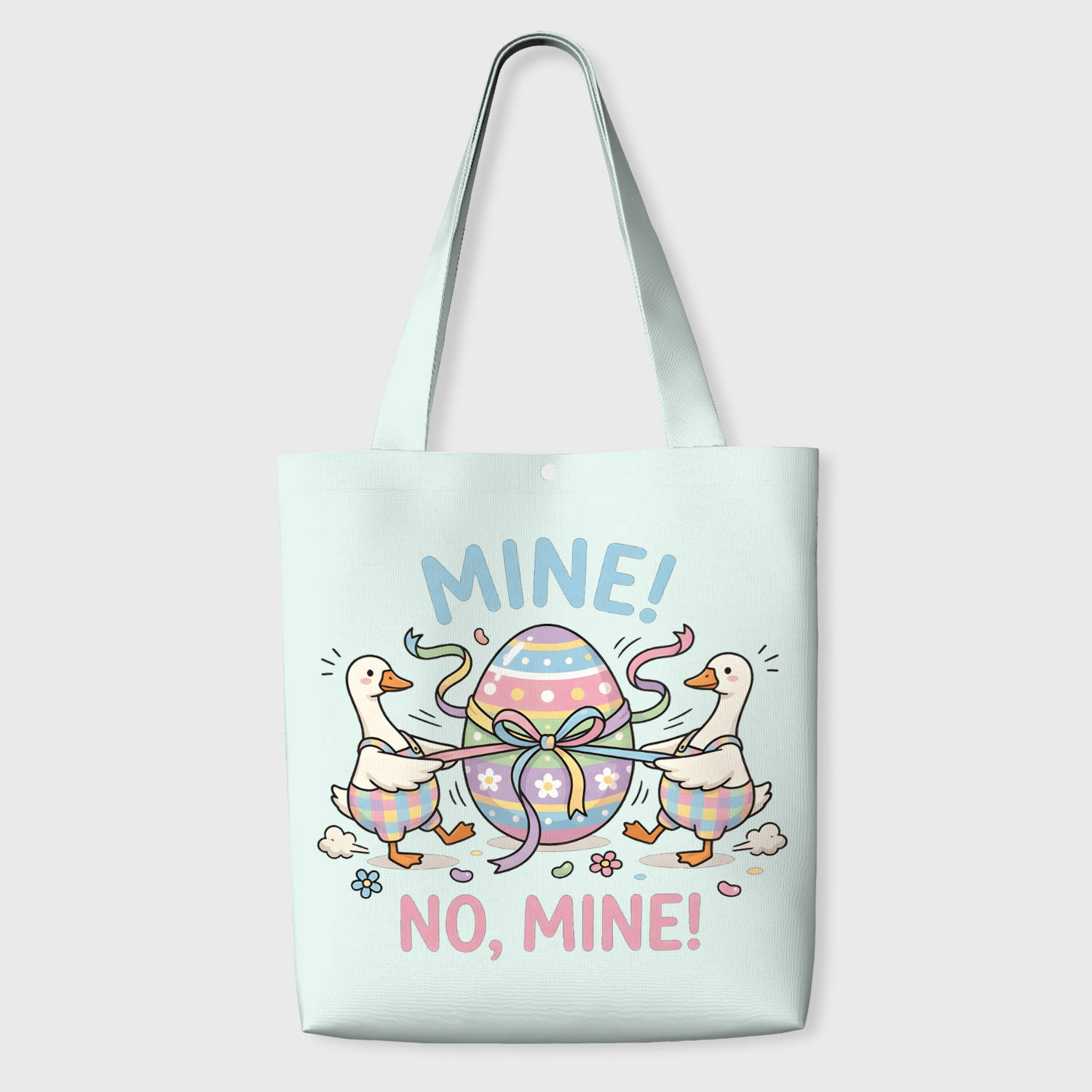 Funny Cartoon Easter Goose Tote Bag for Easter Gifts Daily Use