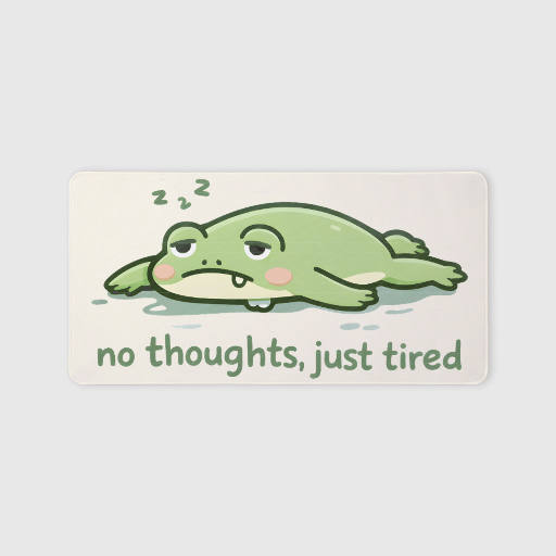 Funny Tired Frog Mouse Pad for Coworkers Daily Office Use