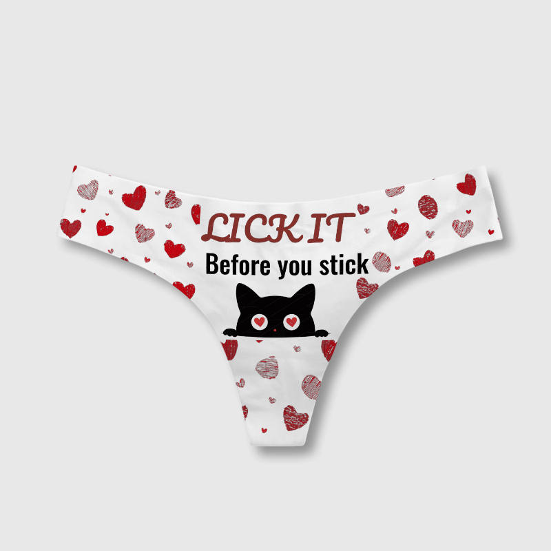 Custom 'Lick It Before You Stick It' Thong