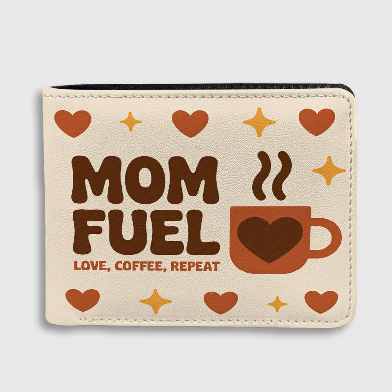 Mom Fuel Coffee Themed Wallet for Coffee Loving Moms, Perfect for Mother’s Day & Birthdays