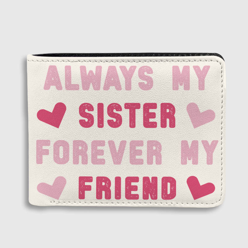Sentimental Sister Bifold Wallet, Cute Heart Gift for Sister Birthdays & Holidays