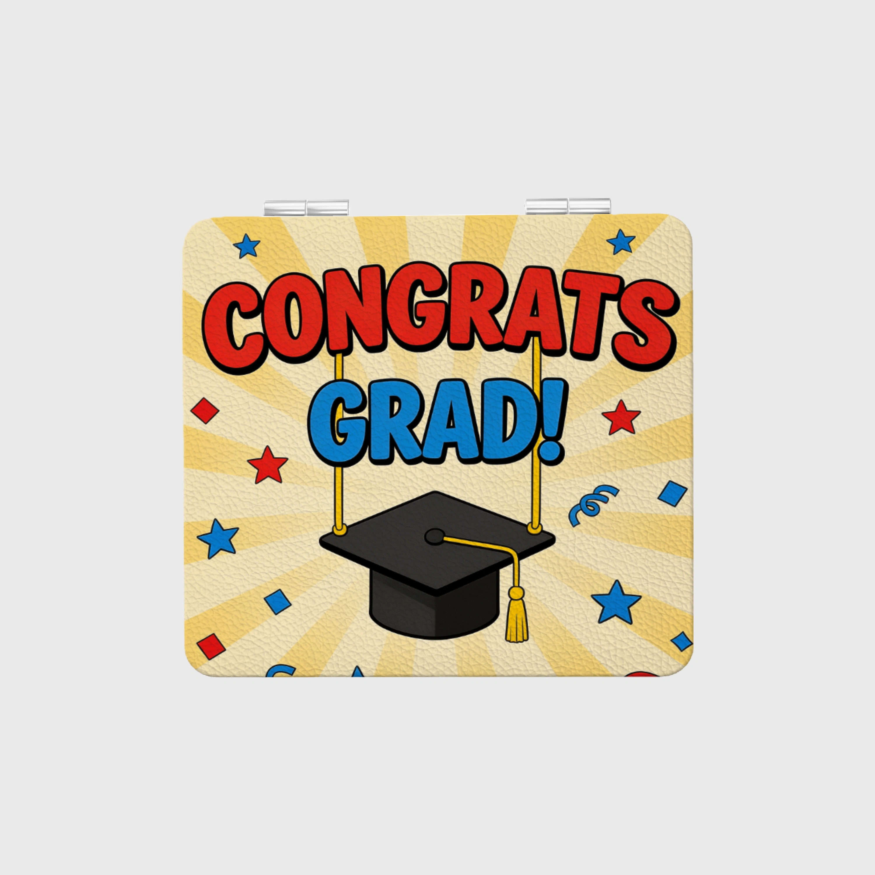 Congrats Grad Pocket Makeup Mirror - Graduation Gift for Her & Him