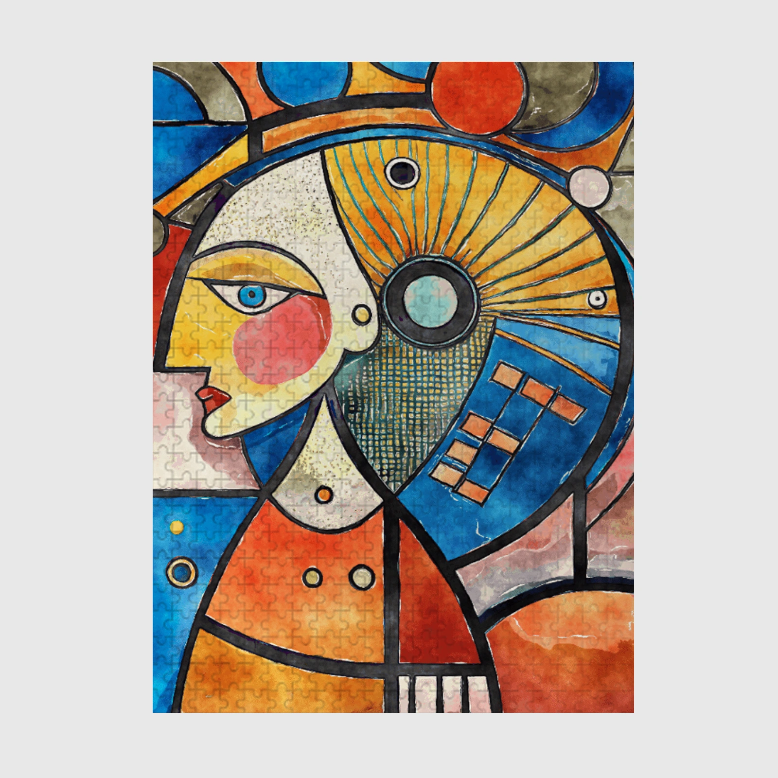 500 Piece Abstract Cubist Art Jigsaw Puzzle for Adults, Perfect for Game Night & Gifting Occasions