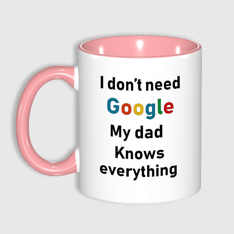 Funny Dad Quote Pink Ceramic Mug for Father's Day Gift