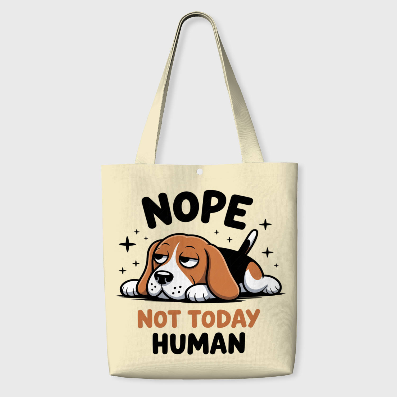 Funny Lazy Beagle Tote Bag for Pet Lovers Daily Use
