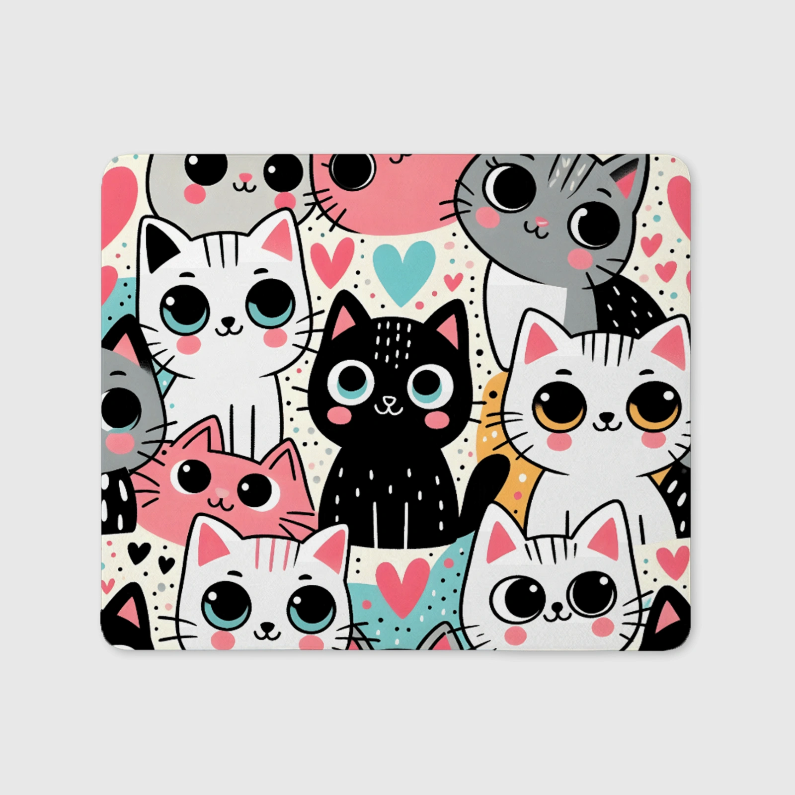 Cute Kawaii Cat Mouse Pad for Pet Lovers Daily Use