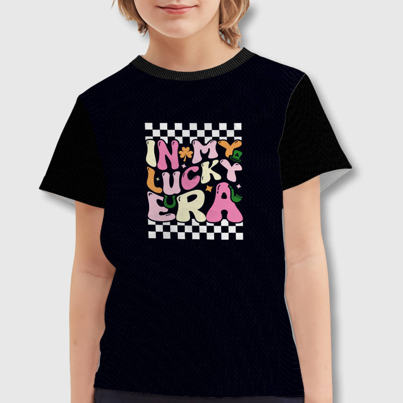 Retro In My Lucky Era Kids T-Shirt for St Patrick's Day Gift