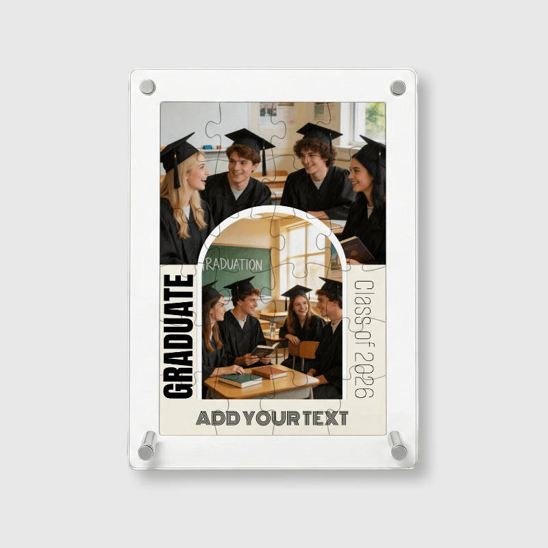 Custom Grad Photo Acrylic Puzzle for Grad Gift
