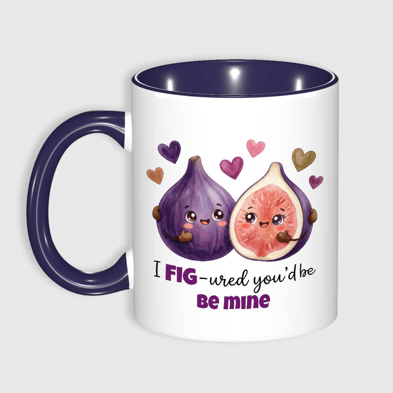 Cute Fig Pun 11oz Mug for Couples Valentine's Day Gift