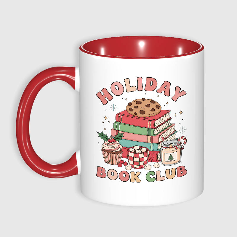 Holiday Book Club 11oz Mug for Book Lovers Christmas Gift