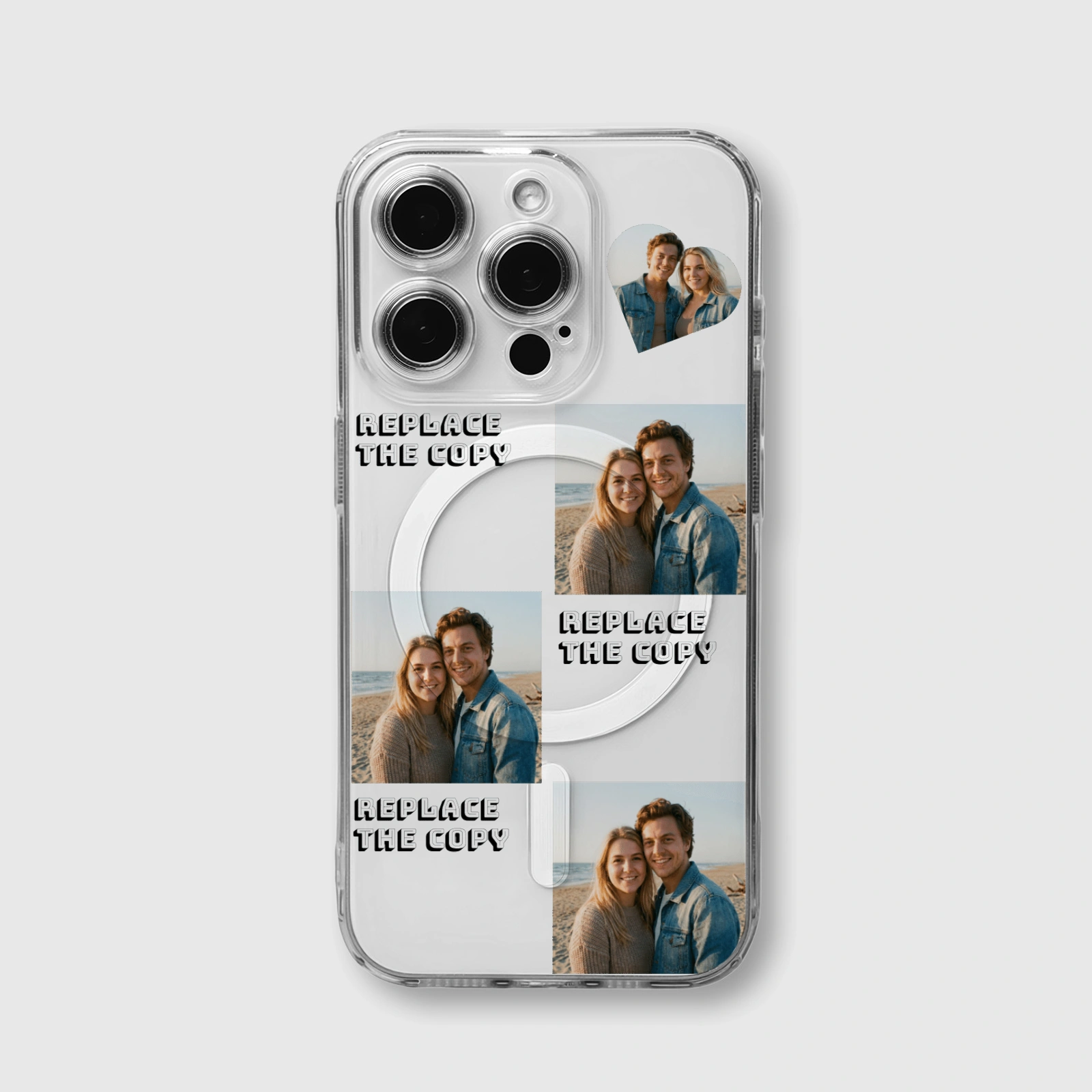 Published product example from Minimalist Black Square Transparent Case