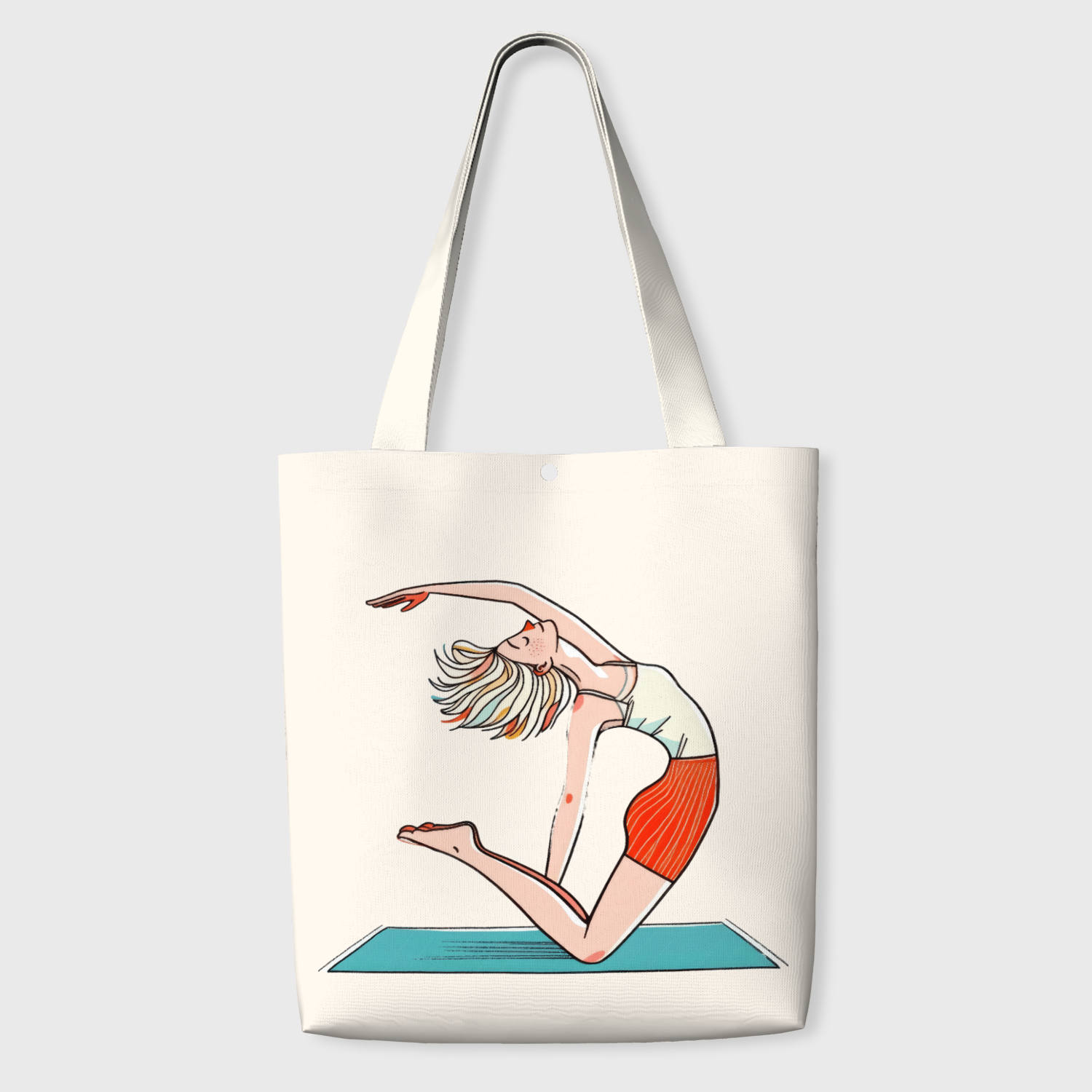 Yoga Girl Canvas Tote Bag for Yoga Lovers Daily Use