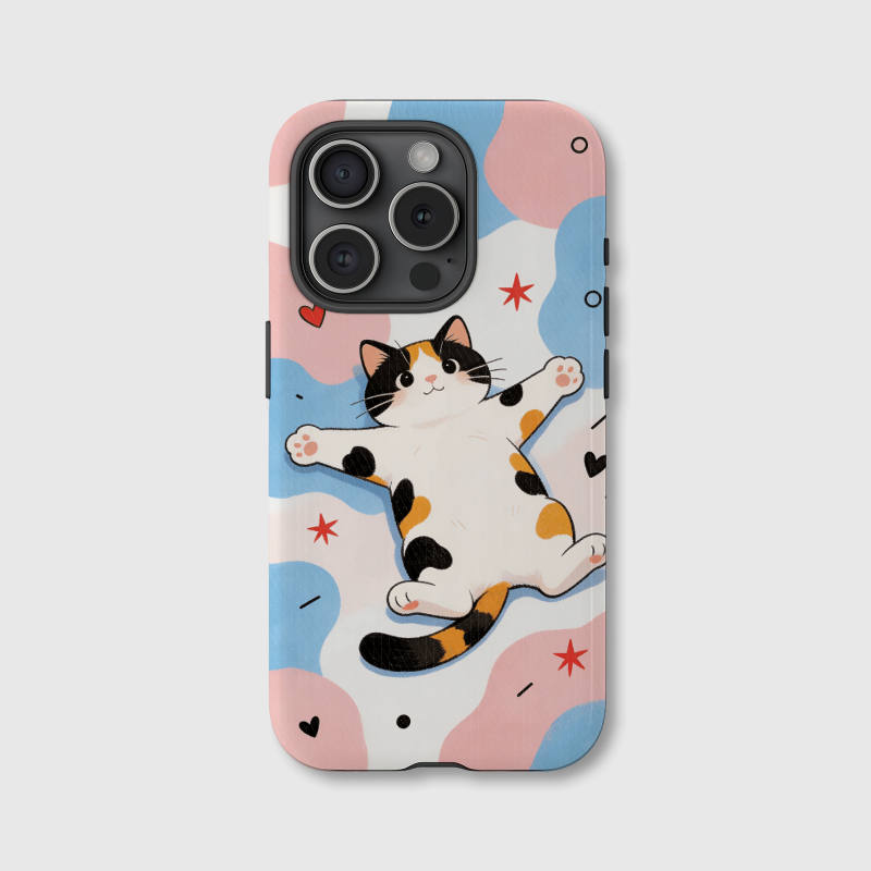 Cute Calico Cat Magnetic iPhone Case for Cat Lovers Birthday & Holiday Gifting