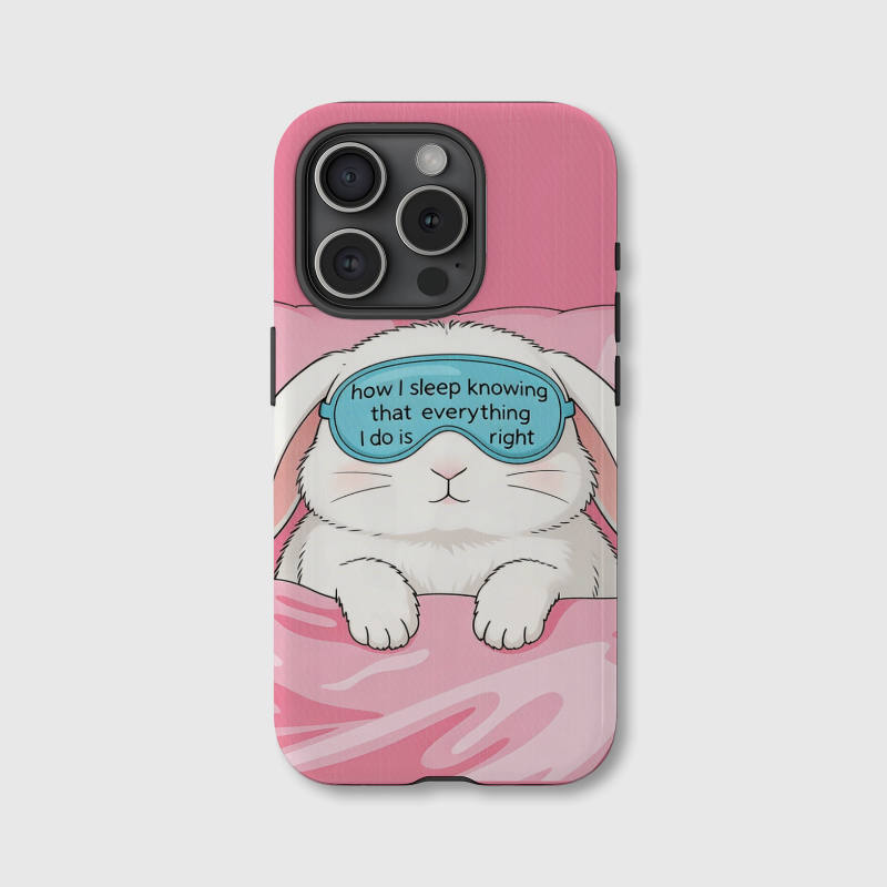 Magnetic "Guilt-Free Sleep Bunny" Phone Case | Gift for iPhone
