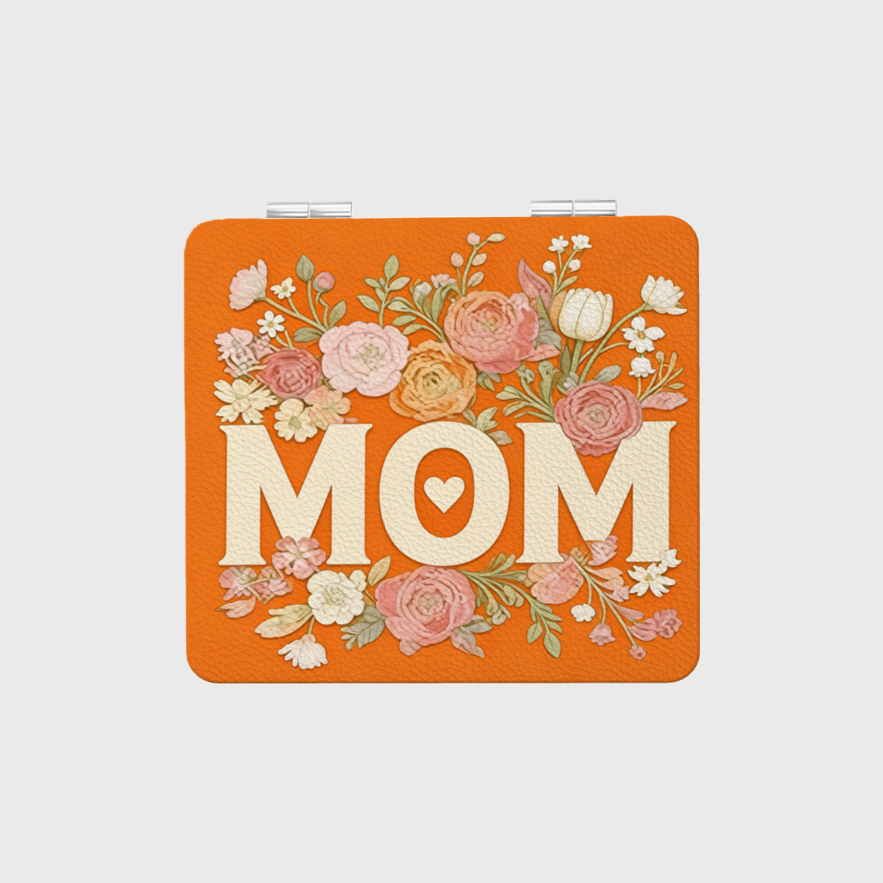 Floral MOM Square Pocket Makeup Mirror - Ideal Gift for Mom for Mother’s Day & Birthdays