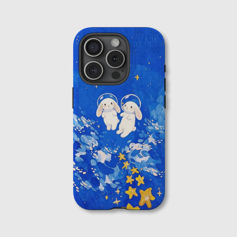 Cute Space Bunny Magnetic Phone Case for Bestie Birthday Holiday Friendship Gifting