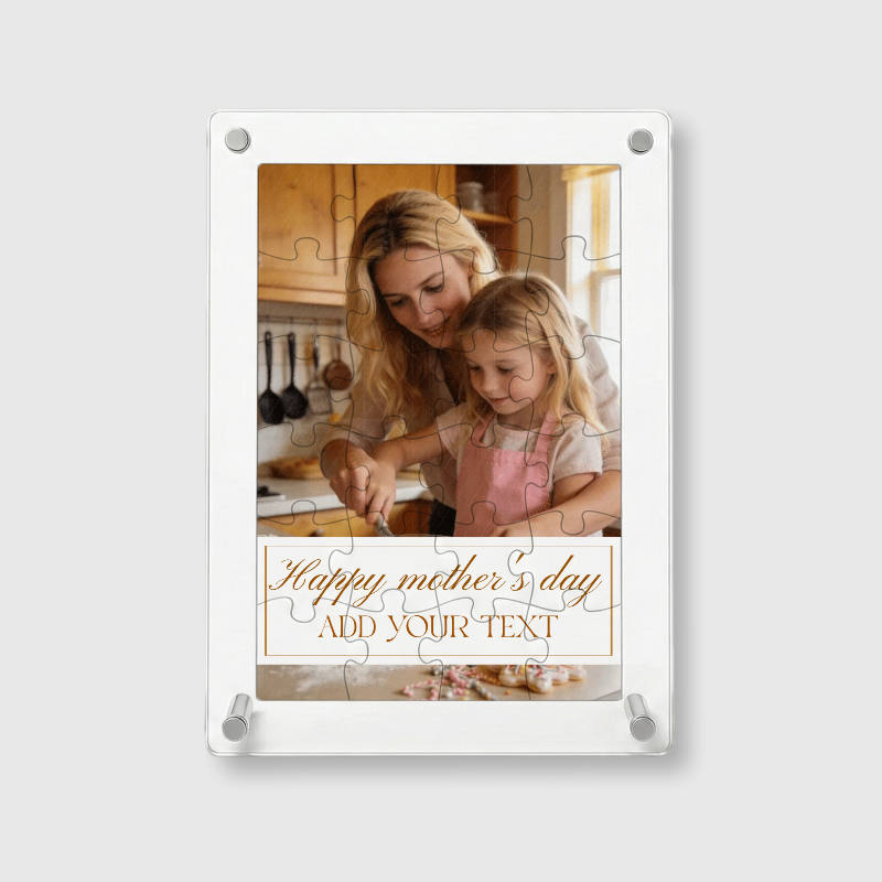 Custom Photo Acrylic Puzzle for Mom Mother's Day Gift