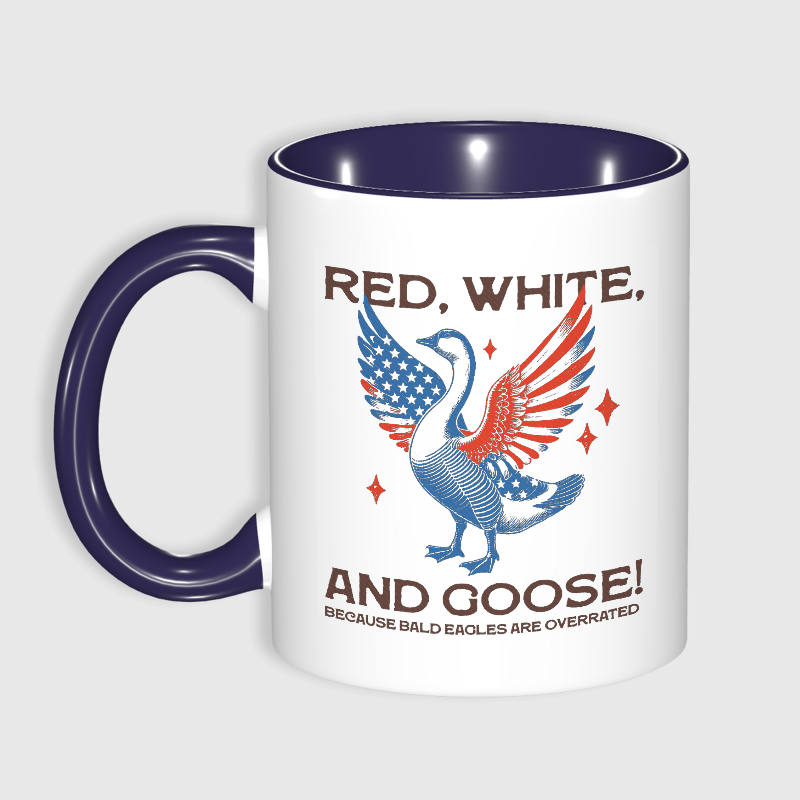 Funny Patriotic Goose Coffee Mug for US 250th Anniversary Gift