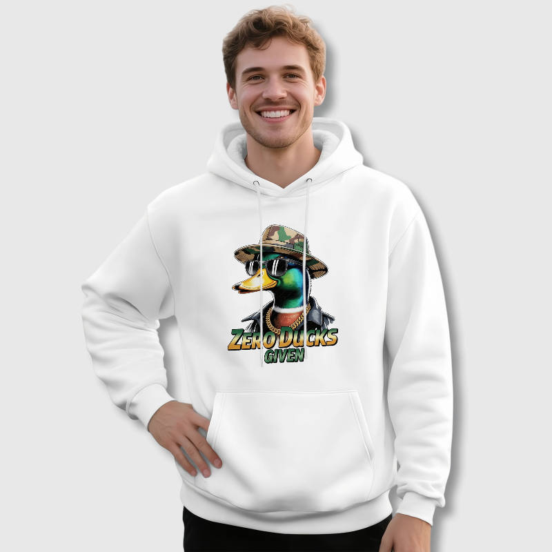 Funny Zero Ducks Given Hoodie for Men Casual Gift