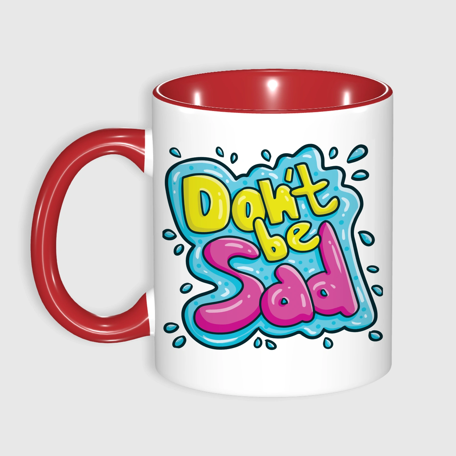 Positive Quote Red Accent Mug for Friend Birthday Gift
