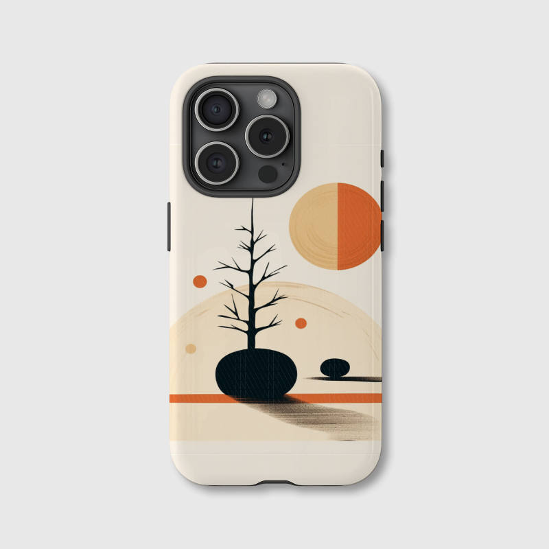 Minimalist Japandi Magnetic iPhone Case for Art Lovers Birthday & Holiday Gifting